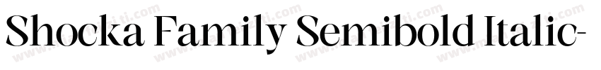 Shocka Family Semibold Italic字体转换